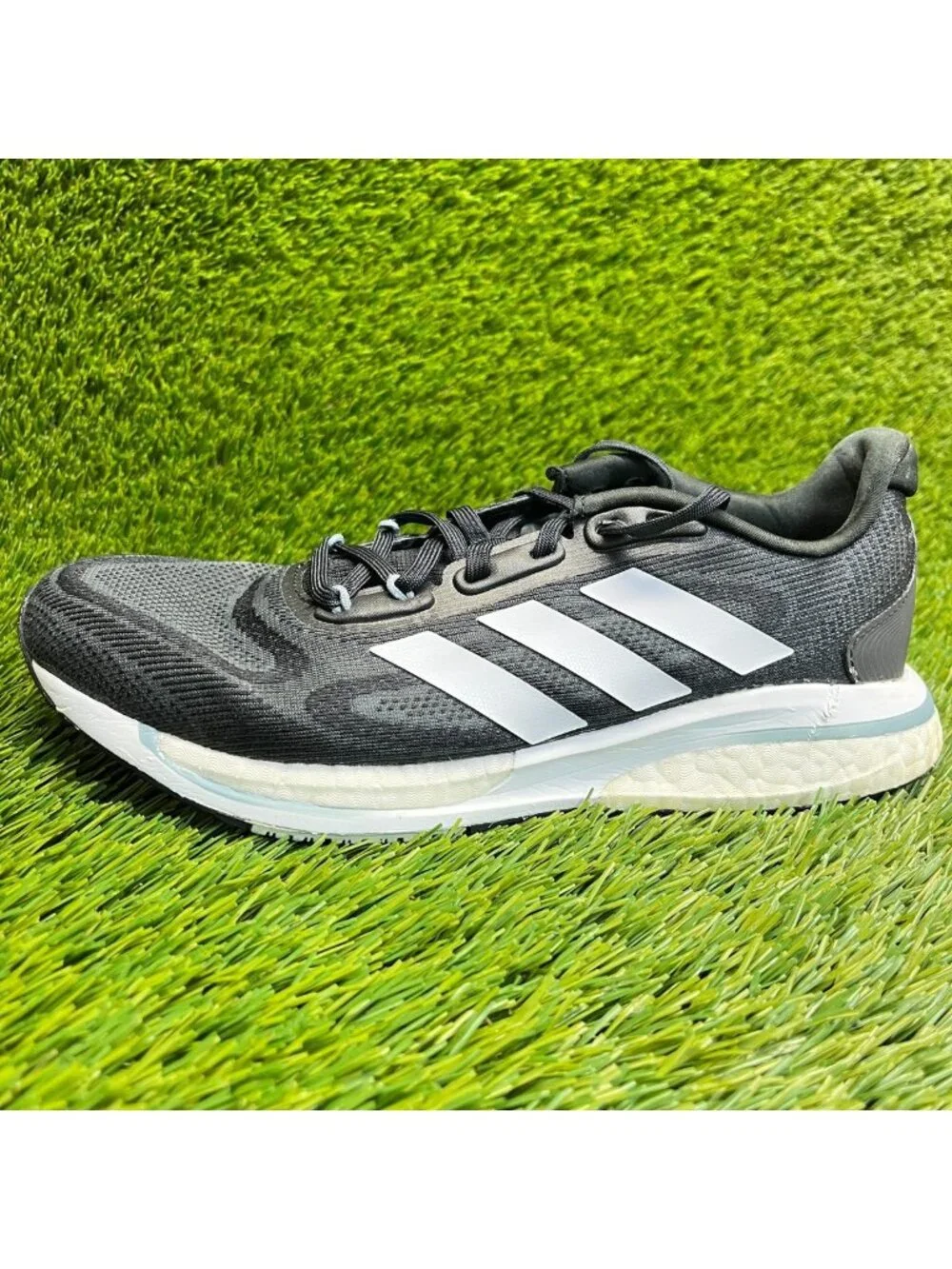 Adidas Supernova+ Womens Size 6.5 Black White Athletic Running Shoes Sneakers